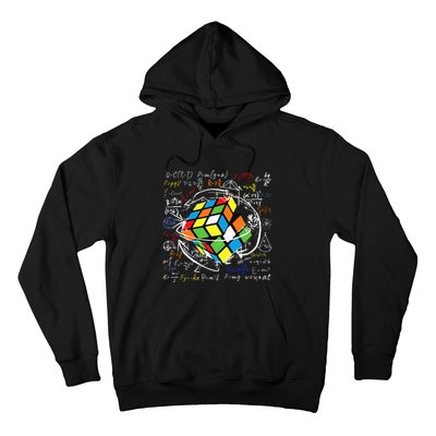 Melting Puzzle Cube Speed Cuber Physics Math Game 80s Retro Hoodie