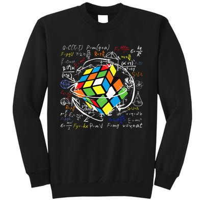 Melting Puzzle Cube Speed Cuber Physics Math Game 80s Retro Sweatshirt