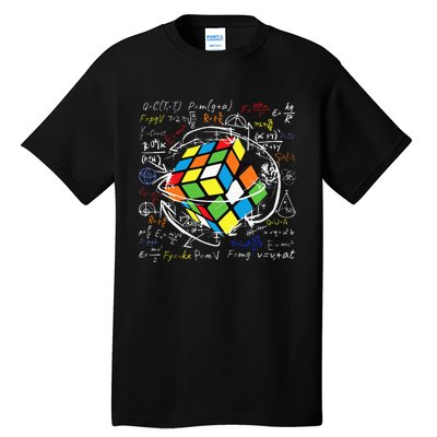 Melting Puzzle Cube Speed Cuber Physics Math Game 80s Retro Tall T-Shirt