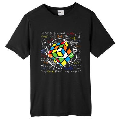 Melting Puzzle Cube Speed Cuber Physics Math Game 80s Retro Tall Fusion ChromaSoft Performance T-Shirt