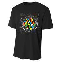 Melting Puzzle Cube Speed Cuber Physics Math Game 80s Retro Performance Sprint T-Shirt