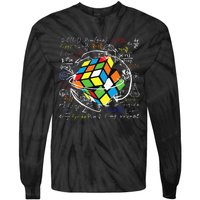 Melting Puzzle Cube Speed Cuber Physics Math Game 80s Retro Tie-Dye Long Sleeve Shirt