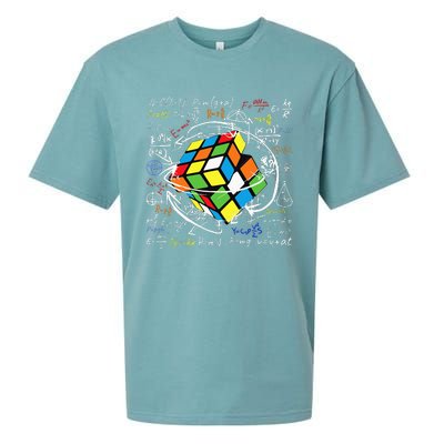 Melting Puzzle Cube Speed Cuber Physics Math Game 80s Retro Sueded Cloud Jersey T-Shirt