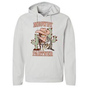 Meowdy Partner Cowboy Cat Western Country Performance Fleece Hoodie