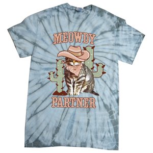 Meowdy Partner Cowboy Cat Western Country Tie-Dye T-Shirt