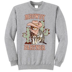 Meowdy Partner Cowboy Cat Western Country Tall Sweatshirt