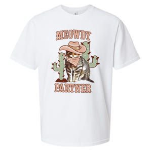 Meowdy Partner Cowboy Cat Western Country Sueded Cloud Jersey T-Shirt