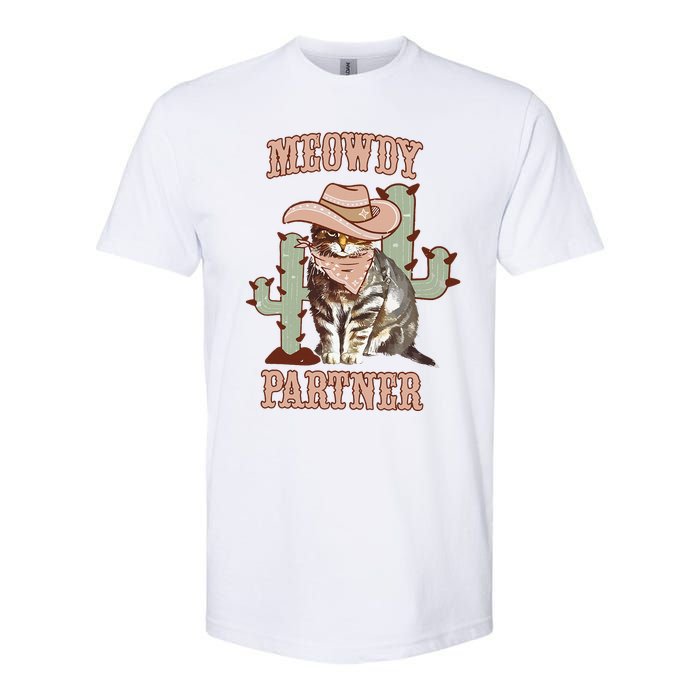 Meowdy Partner Cowboy Cat Western Country Softstyle CVC T-Shirt