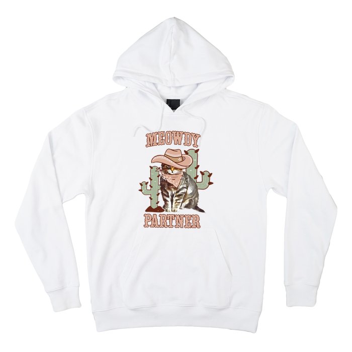 Meowdy Partner Cowboy Cat Western Country Hoodie