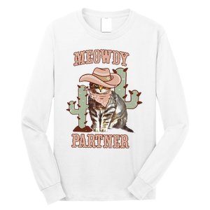 Meowdy Partner Cowboy Cat Western Country Long Sleeve Shirt