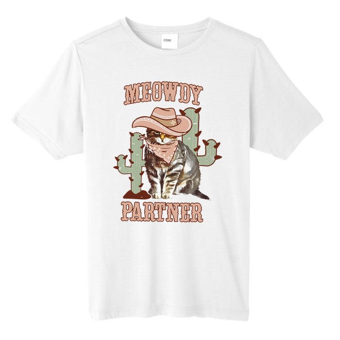 Meowdy Partner Cowboy Cat Western Country Tall Fusion ChromaSoft Performance T-Shirt