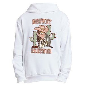 Meowdy Partner Cowboy Cat Western Country Urban Pullover Hoodie