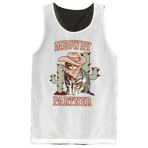 Meowdy Partner Cowboy Cat Western Country Mesh Reversible Basketball Jersey Tank