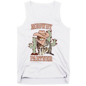 Meowdy Partner Cowboy Cat Western Country Tank Top