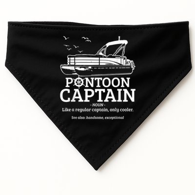 Mens Pontoon Captain Definition Funny Pontoon Boat Boating USA-Made Doggie Bandana