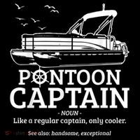 Mens Pontoon Captain Definition Funny Pontoon Boat Boating Tall T-Shirt