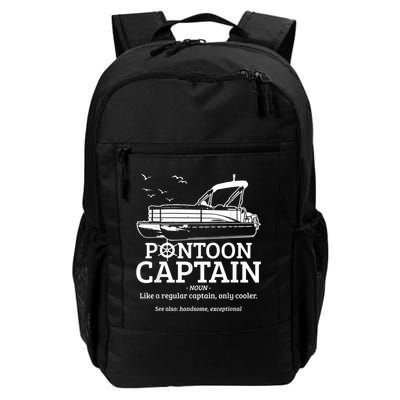 Mens Pontoon Captain Definition Funny Pontoon Boat Boating Backpack
