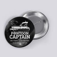 Mens Pontoon Captain Definition Funny Pontoon Boat Boating Button