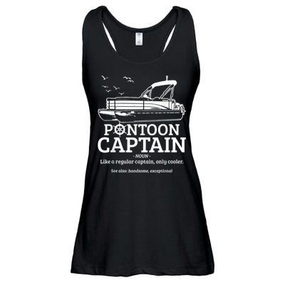 Mens Pontoon Captain Definition Funny Pontoon Boat Boating Ladies Essential Flowy Tank