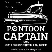 Mens Pontoon Captain Definition Funny Pontoon Boat Boating Flatbill Hat