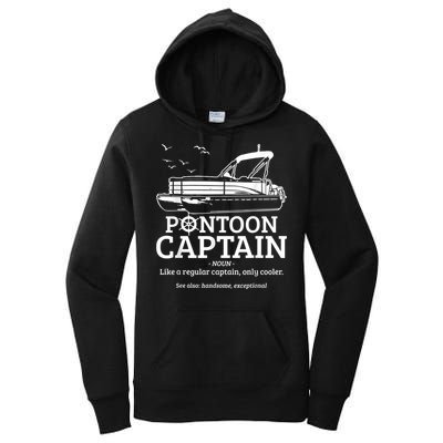 Mens Pontoon Captain Definition Funny Pontoon Boat Boating Women's Pullover Hoodie