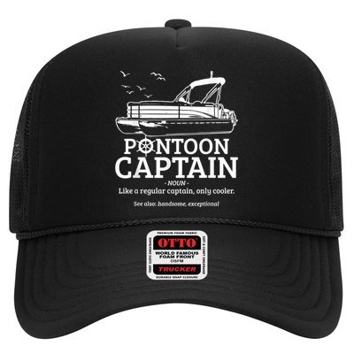 Mens Pontoon Captain Definition Funny Pontoon Boat Boating Trucker Hat