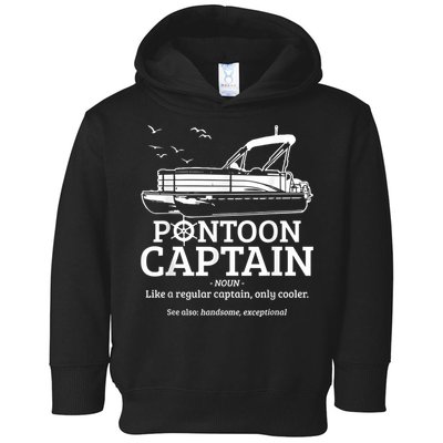 Mens Pontoon Captain Definition Funny Pontoon Boat Boating Toddler Hoodie