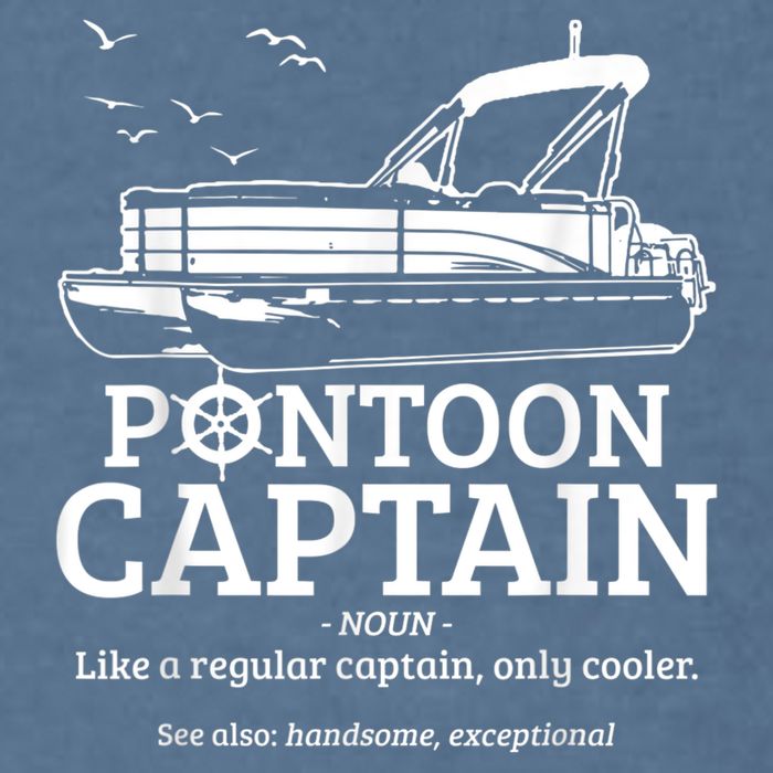 Mens Pontoon Captain Definition Funny Pontoon Boat Boating Garment-Dyed Sweatshirt