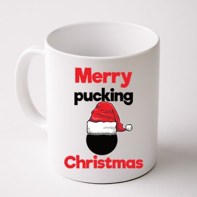 Merry Pucking Christmas Hockey Meaningful Gift Coffee Mug