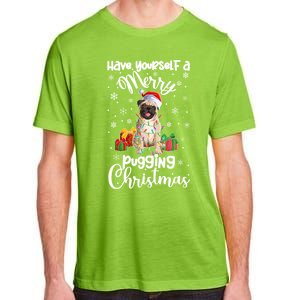 Merry Pugging Christmas Pug Xmas Party Pug Gift Adult ChromaSoft Performance T-Shirt