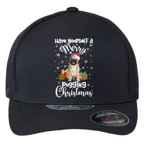 Merry Pugging Christmas Pug Xmas Party Pug Gift Flexfit Unipanel Trucker Cap