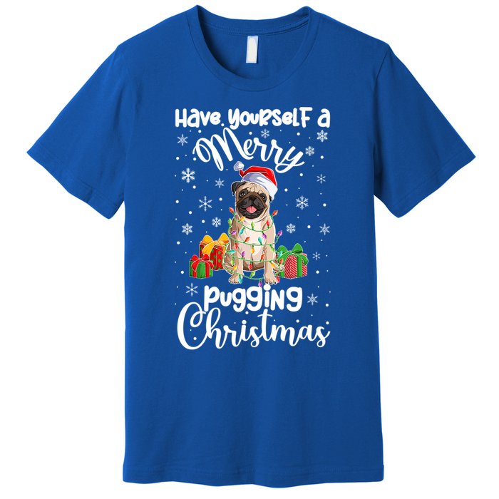 Merry Pugging Christmas Pug Xmas Party Pug Gift Premium T-Shirt