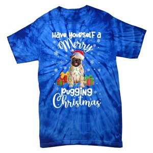 Merry Pugging Christmas Pug Xmas Party Pug Gift Tie-Dye T-Shirt