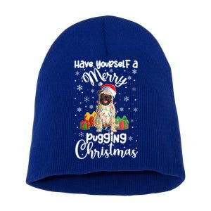 Merry Pugging Christmas Pug Xmas Party Pug Gift Short Acrylic Beanie