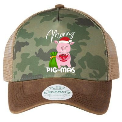 Merry Pigmas Christmas Pig For Swine Lovers Gift Legacy Tie Dye Trucker Hat