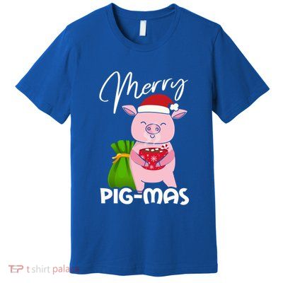 Merry Pigmas Christmas Pig For Swine Lovers Gift Premium T-Shirt