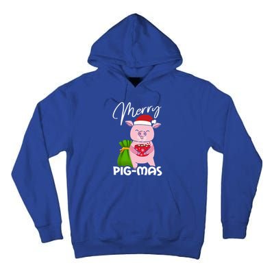 Merry Pigmas Christmas Pig For Swine Lovers Gift Tall Hoodie