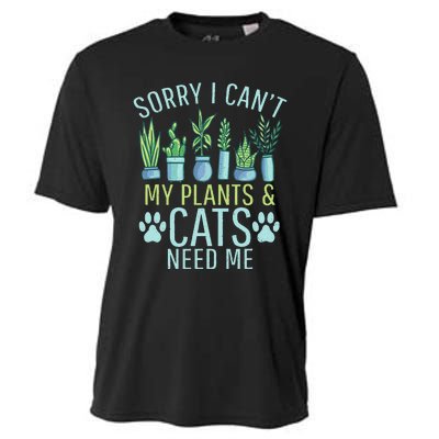 My Plants & Cats need me Outdoor and Gardening Cooling Performance Crew T-Shirt