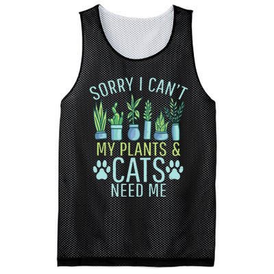 My Plants & Cats need me Outdoor and Gardening Mesh Reversible Basketball Jersey Tank