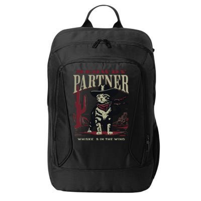 Meowdy Partner Cowboy Cat Vintage Cowboy City Backpack