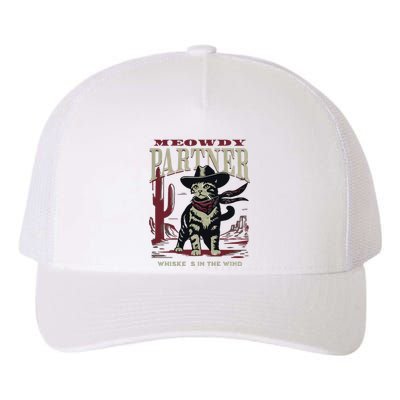 Meowdy Partner Cowboy Cat Vintage Cowboy Yupoong Adult 5-Panel Trucker Hat