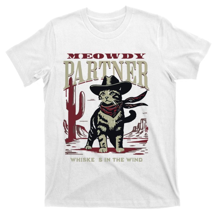 Meowdy Partner Cowboy Cat Vintage Cowboy T-Shirt