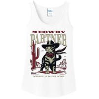 Meowdy Partner Cowboy Cat Vintage Cowboy Ladies Essential Tank