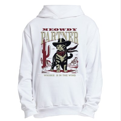 Meowdy Partner Cowboy Cat Vintage Cowboy Urban Pullover Hoodie