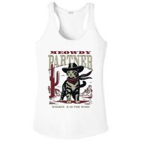 Meowdy Partner Cowboy Cat Vintage Cowboy Ladies PosiCharge Competitor Racerback Tank