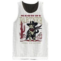 Meowdy Partner Cowboy Cat Vintage Cowboy Mesh Reversible Basketball Jersey Tank