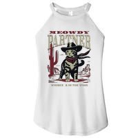 Meowdy Partner Cowboy Cat Vintage Cowboy Women's Perfect Tri Rocker Tank