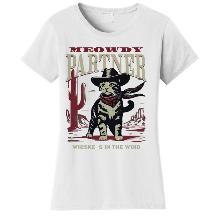 Meowdy Partner Cowboy Cat Vintage Cowboy Women's T-Shirt