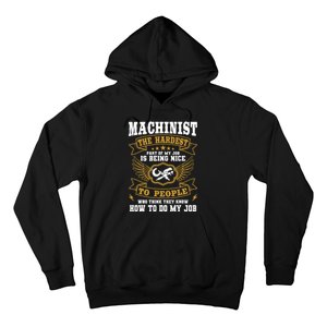 Machinist Profession CNC Machine Tools Operator Machinery Hoodie