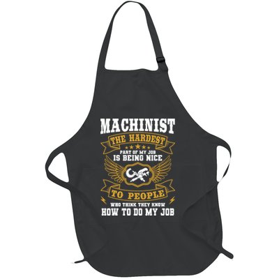 Machinist Profession CNC Machine Tools Operator Machinery Full-Length Apron With Pockets